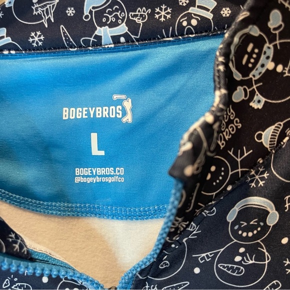 Bogey Bros Frosty Jack Quarter Zip Golf Pullover Mens Size Large - Picture 2 of 6